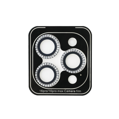 iPhone 16 Pro Guess Orijinal Lisanslı Rhinestone Ekran Koruyucu + Lens Koruyucu 2in1 Aksesuar Seti