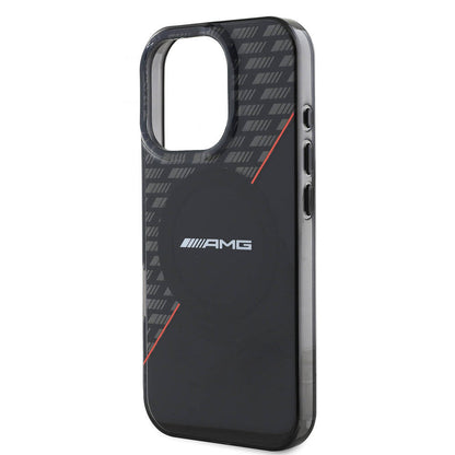 iPhone 16 Pro Kılıf AMG orijinal Lisanslı M-safe Şarj Özellikli Çift Katmanlı Kırmızı Çapraz Çizgili Kılıf