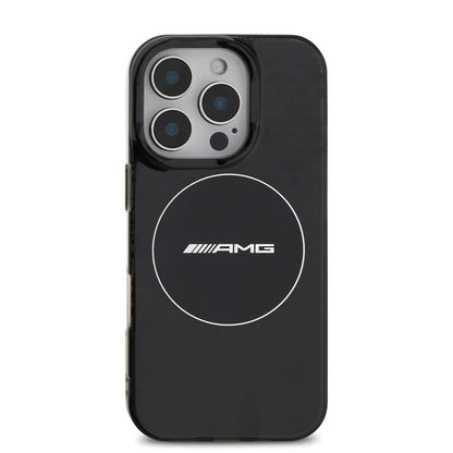 iPhone 16 Pro Kılıf AMG orijinal Lisanslı M-safe Şarj Özellikli IML Baskı Logolu Smoked Kılıf