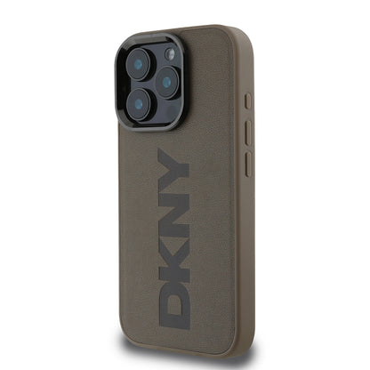 iPhone 16 Pro Kılıf DKNY Orijinal Lisanslı M-safe Şarj Özellikli PU Deri Plain Kılıf
