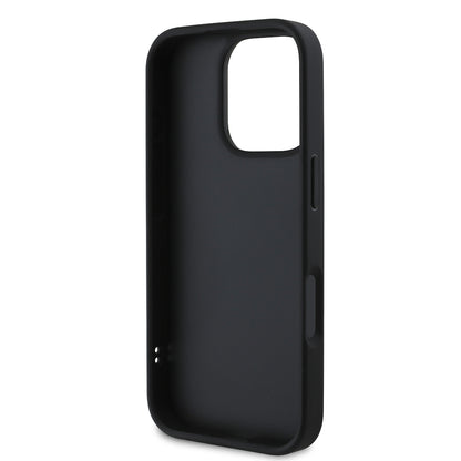iPhone 16 Pro Kılıf DKNY Orjinal Lisanslı Kartlıklı 3D Yazılı Repeat Texture Pattern Kılıf