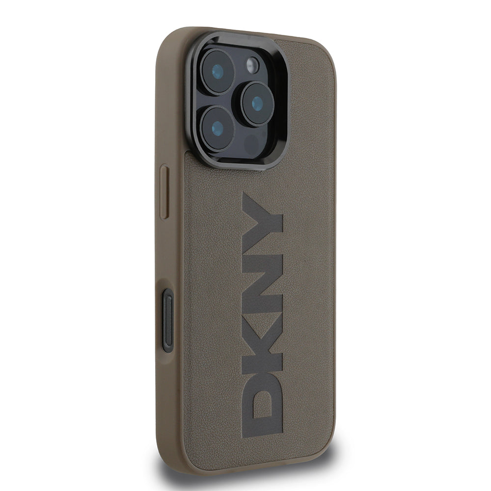 iPhone 16 Pro Kılıf DKNY Orjinal Lisanslı M-safe Şarj Özellikli PU Deri Plain Kılıf