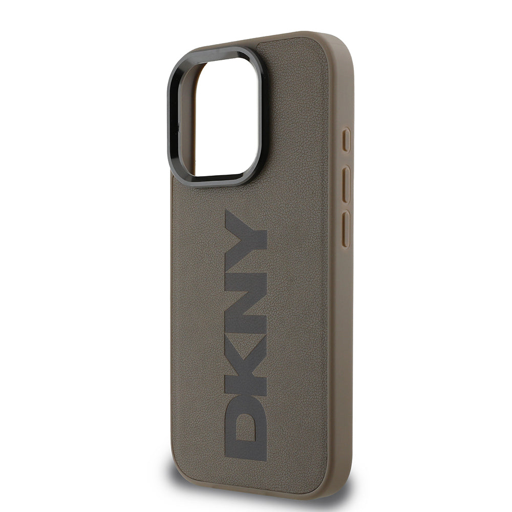 iPhone 16 Pro Kılıf DKNY Orjinal Lisanslı M-safe Şarj Özellikli PU Deri Plain Kılıf