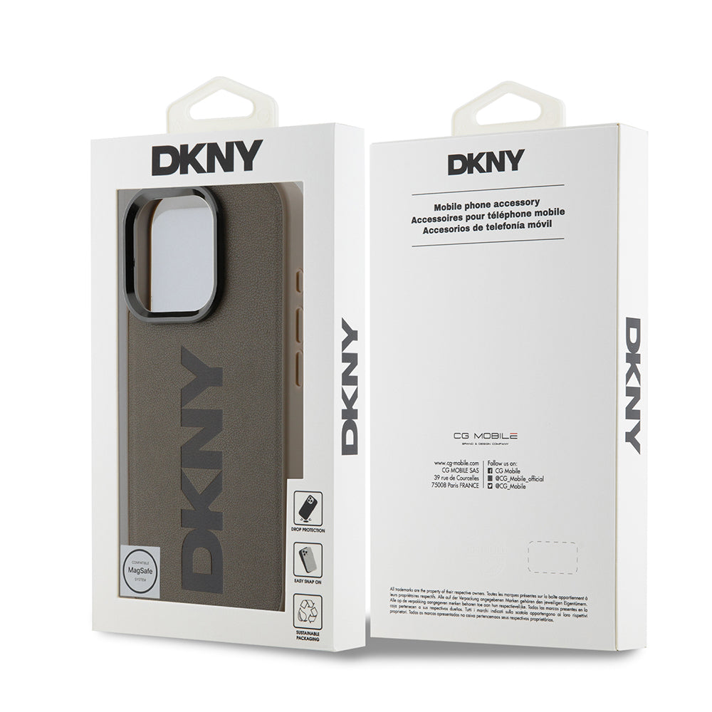 iPhone 16 Pro Kılıf DKNY Orjinal Lisanslı M-safe Şarj Özellikli PU Deri Plain Kılıf