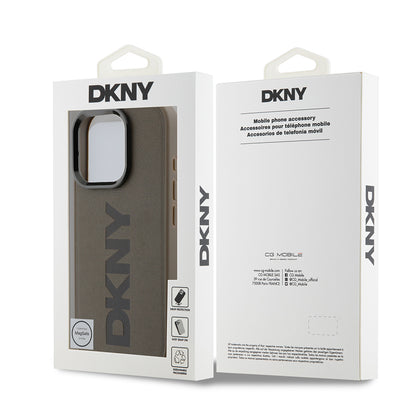 iPhone 16 Pro Kılıf DKNY Orjinal Lisanslı M-safe Şarj Özellikli PU Deri Plain Kılıf