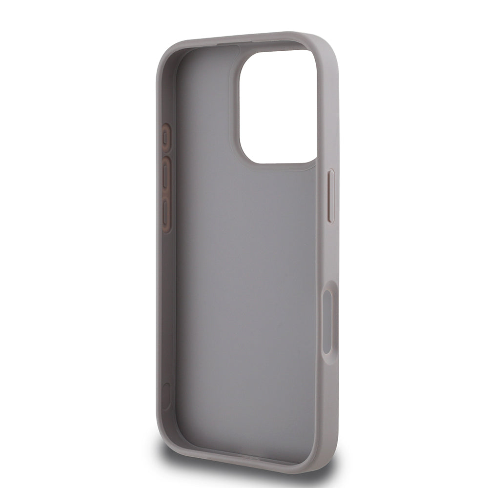 iPhone 16 Pro Kılıf Guess Orijinal Lisanslı Gül Baskılı Büyük Metal Logo Dizaynlı Kılıf