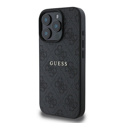 iPhone 16 Pro Kılıf Guess Orijinal Lisanslı M-safe Şarj Özellikli 4G Desenli Yazı Logolu Kılıf