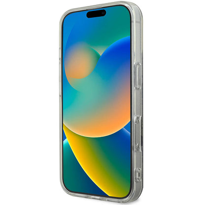 iPhone 16 Pro Kılıf Guess Orijinal Lisanslı M-safe Şarj Özellikli Yazı Logolu 4G Desenli Kılıf