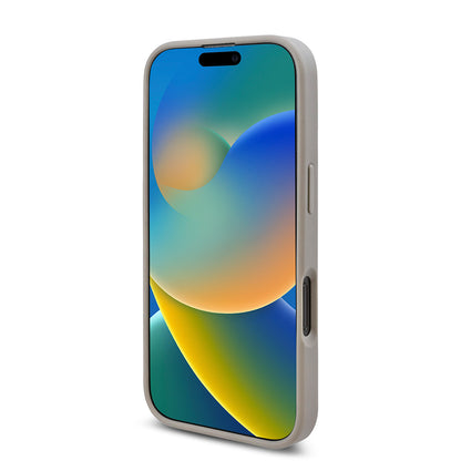 iPhone 16 Pro Kılıf Guess Orijinal Lisanslı Taşlı Arka Yüzey Üçgen Logolu Kılıf