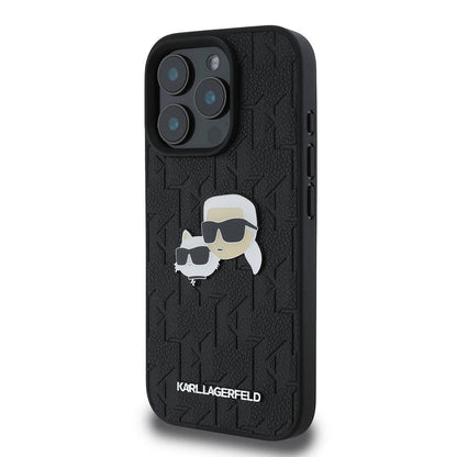 iPhone 16 Pro Kılıf Karl Lagerfeld Orijinal Lisanslı K&C Heads Monogram Pin Kılıf