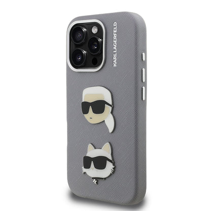 iPhone 16 Pro Kılıf Karl Lagerfeld Orijinal Lisanslı K&C Heads Pin Kılıf