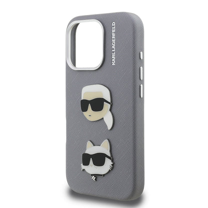 iPhone 16 Pro Kılıf Karl Lagerfeld orijinal Lisanslı K&C Heads Pin Kılıf