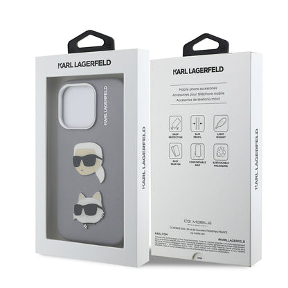 iPhone 16 Pro Kılıf Karl Lagerfeld orijinal Lisanslı K&C Heads Pin Kılıf