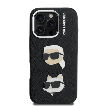 iPhone 16 Pro Kılıf Karl Lagerfeld orijinal Lisanslı K&C Heads Pin Kılıf