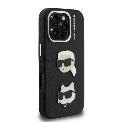 iPhone 16 Pro Kılıf Karl Lagerfeld orijinal Lisanslı K&C Heads Pin Kılıf