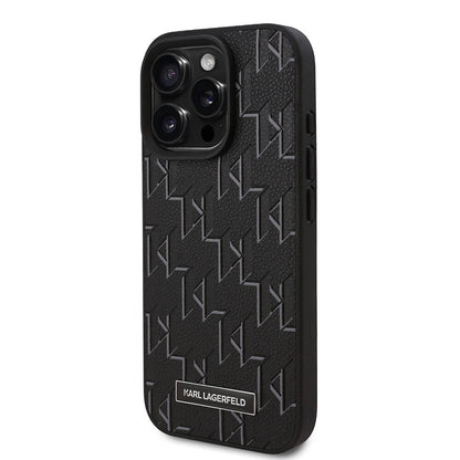 iPhone 16 Pro Kılıf Karl Lagerfeld orijinal Lisanslı M-safe Şarj Özellikli KL Yazılı Hot Stamp Kılıf