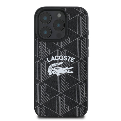 iPhone 16 Pro Kılıf Lacoste Orijinal Lisanslı M-safe Şarj Özellikli Mono Vintage Logo Kılıf