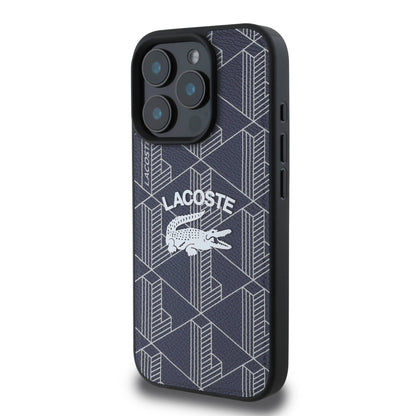 iPhone 16 Pro Kılıf Lacoste Orijinal Lisanslı M-safe Şarj Özellikli Mono Vintage Logo Kılıf