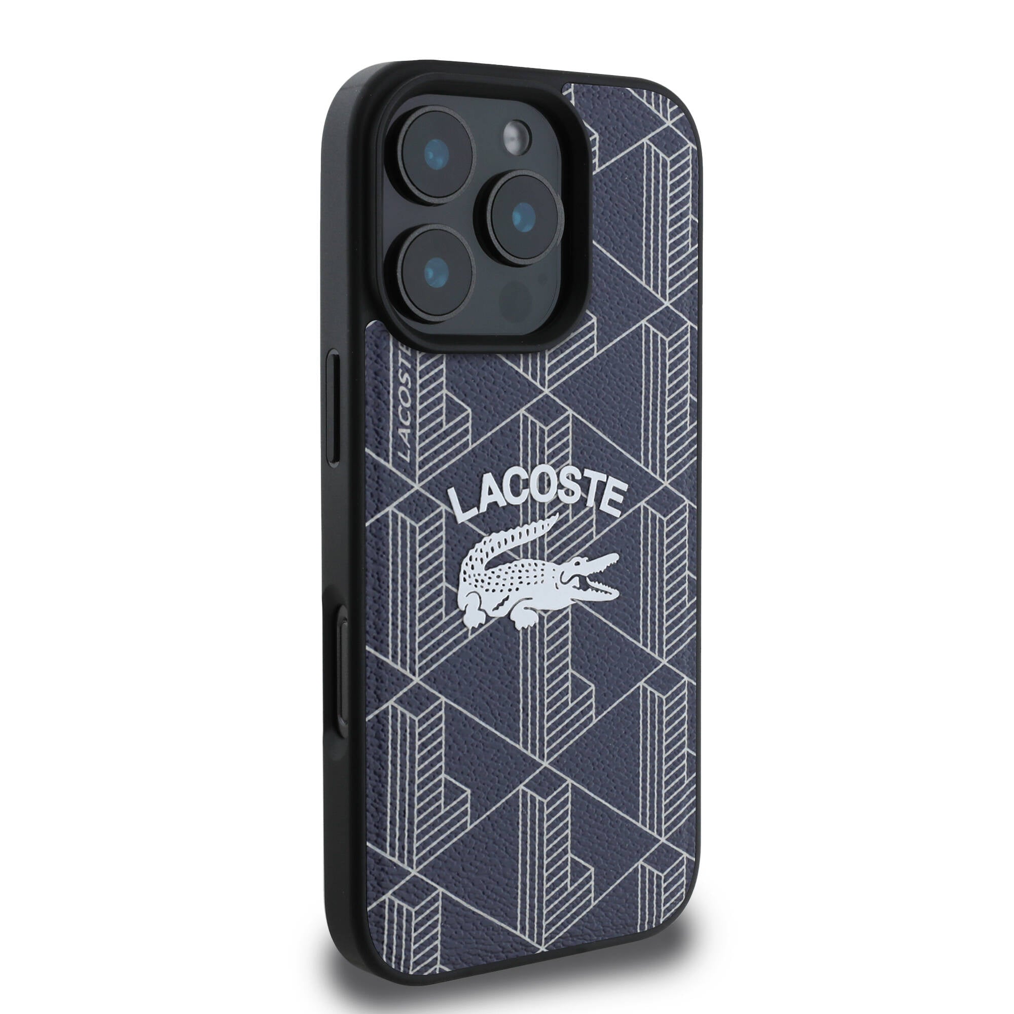 iPhone 16 Pro Kılıf Lacoste Orijinal Lisanslı M-safe Şarj Özellikli Mono Vintage Logo Kılıf