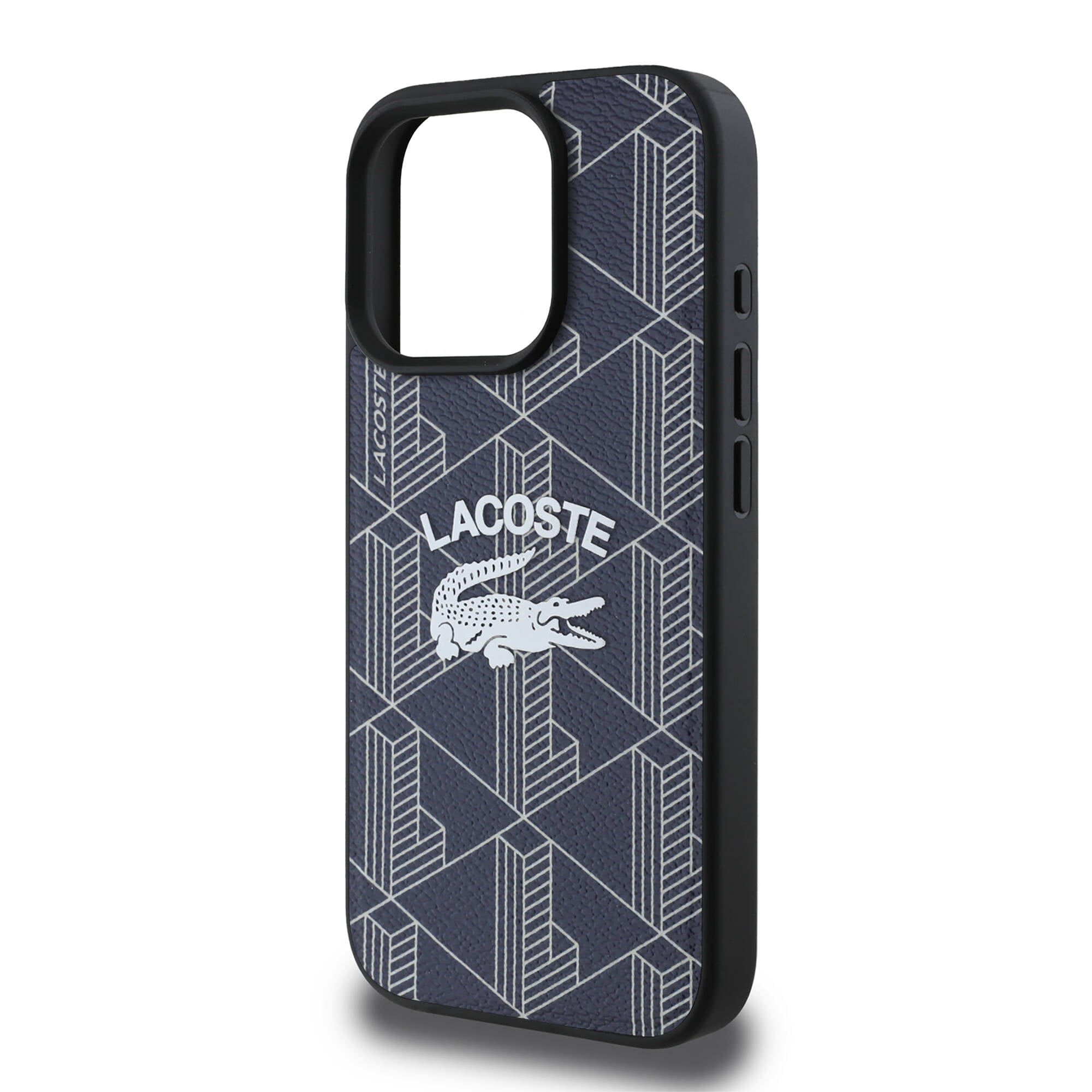 iPhone 16 Pro Kılıf Lacoste Orijinal Lisanslı M-safe Şarj Özellikli Mono Vintage Logo Kılıf