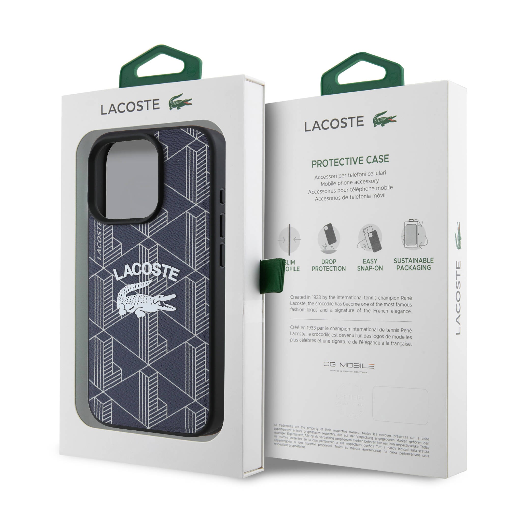 iPhone 16 Pro Kılıf Lacoste Orijinal Lisanslı M-safe Şarj Özellikli Mono Vintage Logo Kılıf