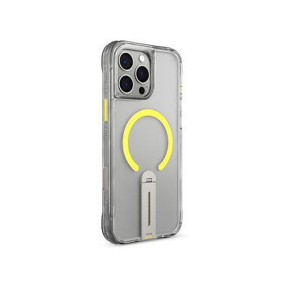 iPhone 16 Pro Kılıf M-safe Şarj Özellikli 360 Derece Dönebilen Standlı Skinarma Helix Kılıf