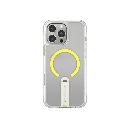 iPhone 16 Pro Kılıf M-safe Şarj Özellikli 360 Derece Dönebilen Standlı Skinarma Helix Kılıf