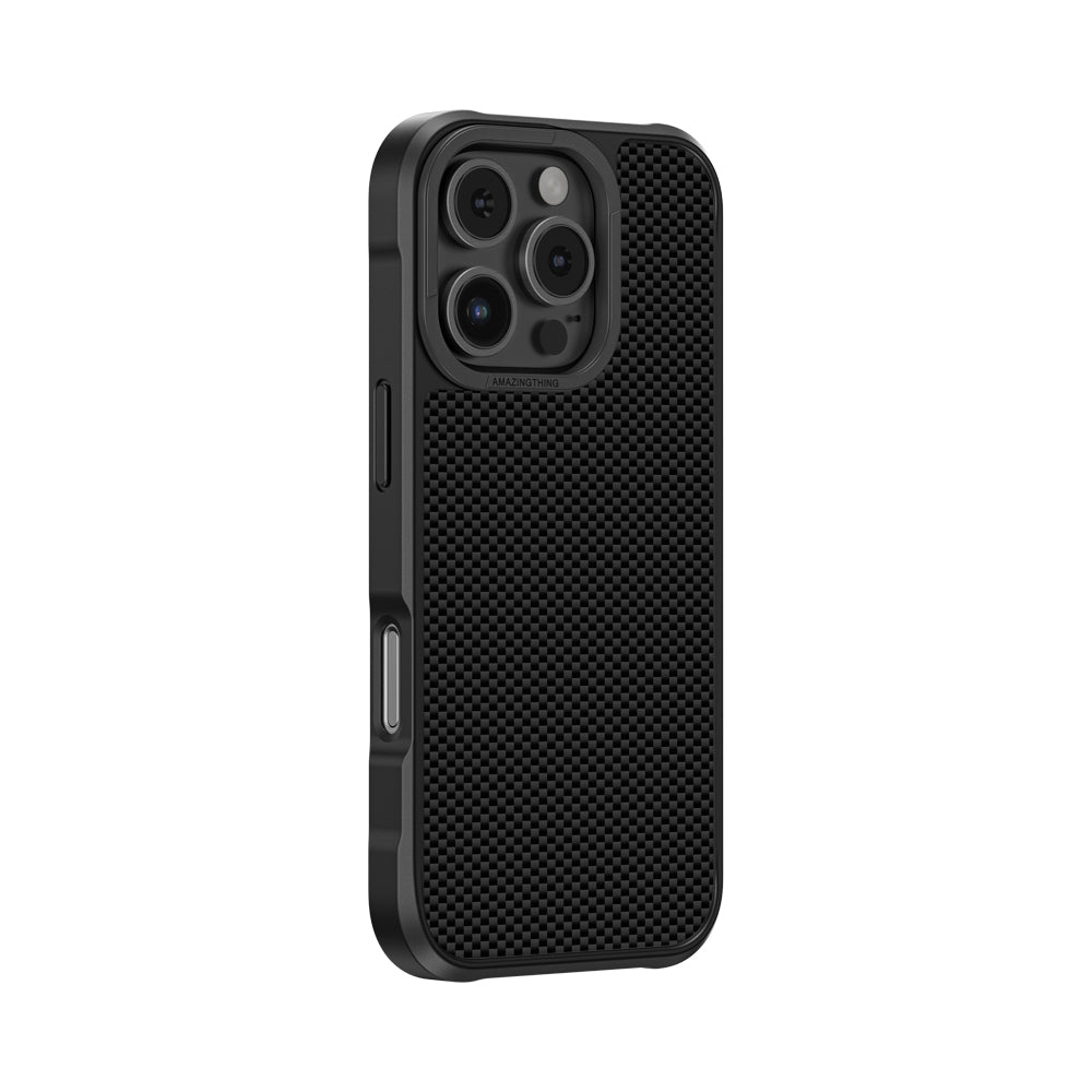 iPhone 16 Pro Kılıf M-safe Şarj Özellikli 600D Aramid Fiber Amazingthing Titan Max Serisi Kılıf