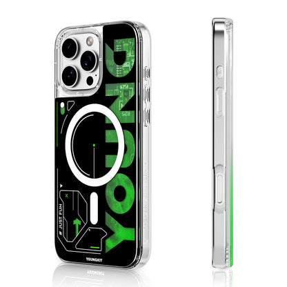 iPhone 16 Pro Kılıf M-safe Şarj Özellikli Airbagli Çift Katmanlı Youngkit Future Streamer Serisi Kılıf