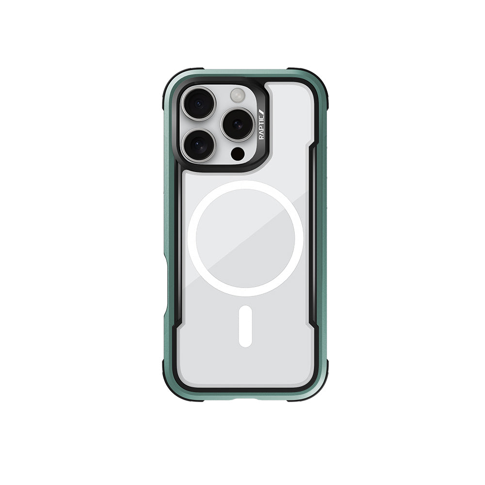 iPhone 16 Pro Kılıf M-safe Şarj Özellikli Airbagli Raptic Shield Serisi Şeffaf Arka Yüzey Kılıf