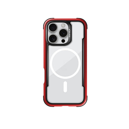 iPhone 16 Pro Kılıf M-safe Şarj Özellikli Airbagli Raptic Shield Serisi Şeffaf Arka Yüzey Kılıf