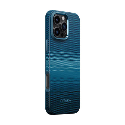 iPhone 16 Pro Kılıf M-safe Şarj Özellikli Aramid Fiber Pitaka Military-Grade Sunset-Moonrise Serisi Moonrise Kılıf
