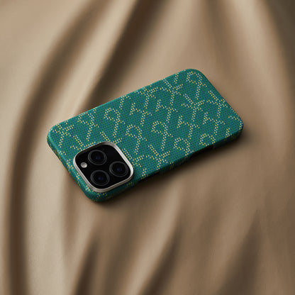 iPhone 16 Pro Kılıf M-safe Şarj Özellikli Aramid Fiber Pitaka Tactile Woven Monogram Serisi Kılıf