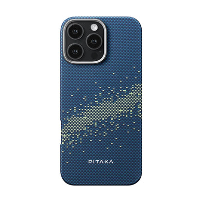 iPhone 16 Pro Kılıf M-safe Şarj Özellikli Aramid Fiber Pitaka Tactile Woven Starpeak Serisi Milky Way Galaxy Kılıf