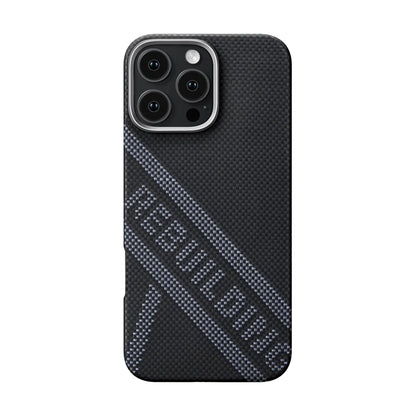 iPhone 16 Pro Kılıf M-safe Şarj Özellikli Aramid Fiber Re-TROS Tasarımlı Pitaka Tactile Woven Rebuilding Serisi Kılıf