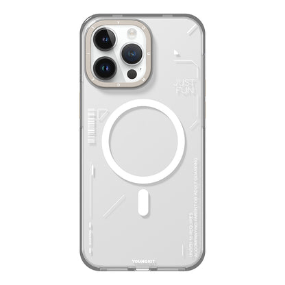 iPhone 16 Pro Kılıf M-safe Şarj Özellikli Çıkarılabilir Arka Yüzeyli Youngkit Mecha Kılıf