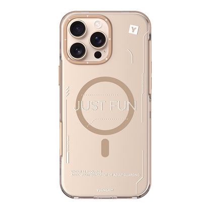 iPhone 16 Pro Kılıf M-safe Şarj Özellikli Çıkarılabilir Arka Yüzeyli Youngkit Mecha Kılıf