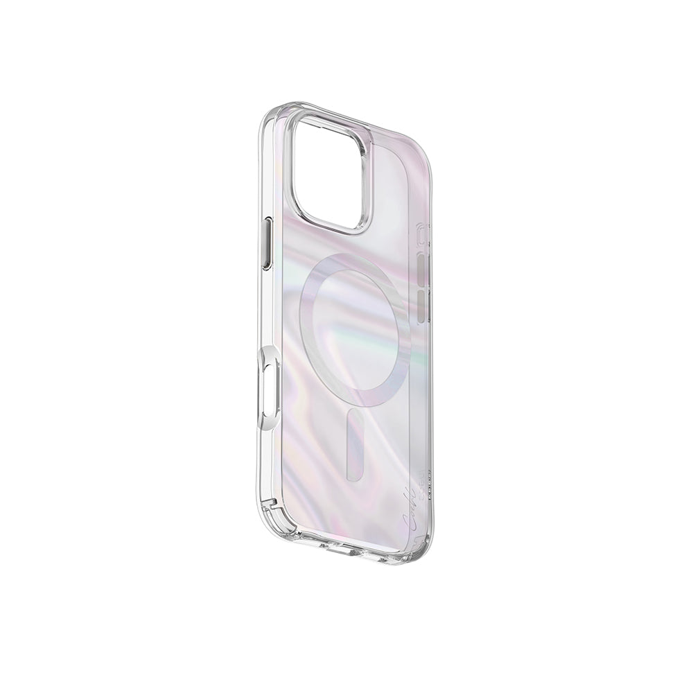 iPhone 16 Pro Kılıf M-safe Şarj Özellikli Holografik Şeffaf Arka Yüzey Coehl Savon Kılıf