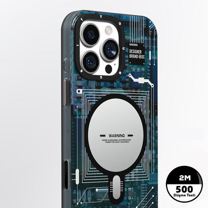 iPhone 16 Pro Kılıf M-safe Şarj Özellikli Kamera Denetim Butonlu Youngkit Technology Serisi Kılıf