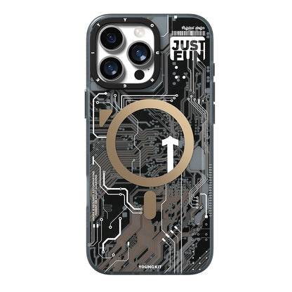 iPhone 16 Pro Kılıf M-safe Şarj Özellikli Kamera Denetim Butonlu Youngkit Technology Serisi Kılıf