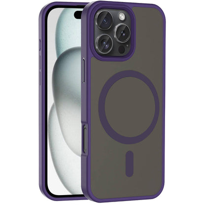 iPhone 16 Pro Kılıf M-safe Şarj Özellikli Mat Arka Yüzey Zore Sio Kılıf