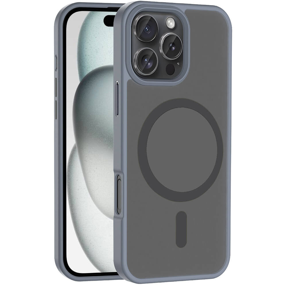 iPhone 16 Pro Kılıf M-safe Şarj Özellikli Mat Arka Yüzey Zore Sio Kılıf