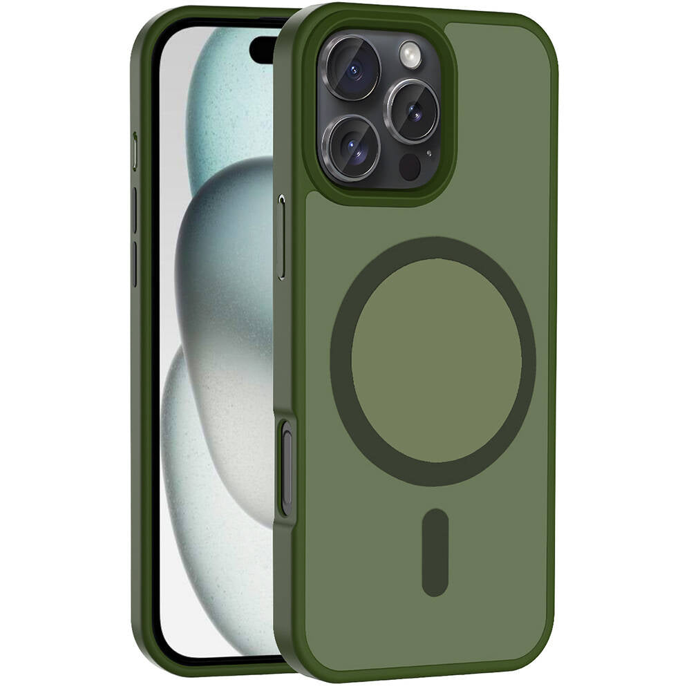 iPhone 16 Pro Kılıf M-safe Şarj Özellikli Mat Arka Yüzey Zore Sio Kılıf