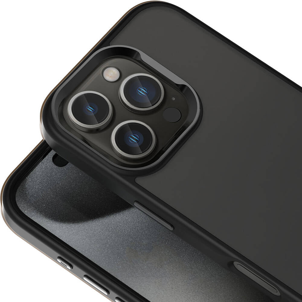 iPhone 16 Pro Kılıf M-safe Şarj Özellikli Parlak Kamera Çerçeveli Zore Kost Kılıf