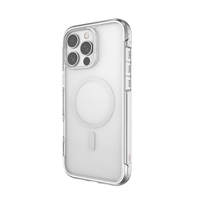 iPhone 16 Pro Kılıf M-safe Şarj Özellikli Raptic Air Serisi Airbag Tasarımlı Metal Köşelikli Şeffaf Kılıf