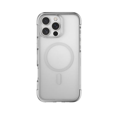 iPhone 16 Pro Kılıf M-safe Şarj Özellikli Raptic Air Serisi Airbag Tasarımlı Metal Köşelikli Şeffaf Kılıf