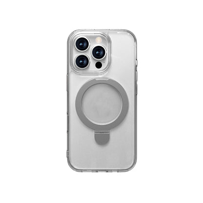iPhone 16 Pro Kılıf M-safe Şarj Özellikli Raptic Air Stand Serisi Buzlu Transparan Tasarımlı Standlı Kılıf