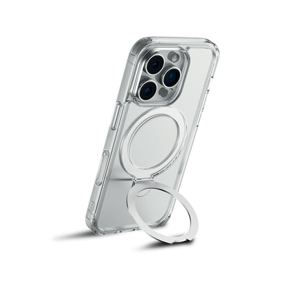 iPhone 16 Pro Kılıf M-safe Şarj Özellikli Raptic Air Stand Serisi Buzlu Transparan Tasarımlı Standlı Kılıf