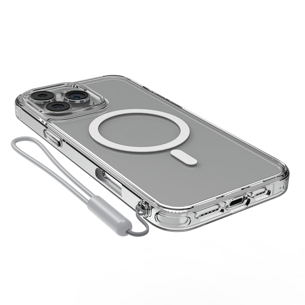 iPhone 16 Pro Kılıf M-safe Şarj Özellikli Raptic Crystal M-safe Serisi Şeffaf Kılıf