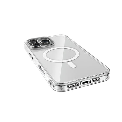 iPhone 16 Pro Kılıf M-safe Şarj Özellikli Raptic Crystal M-safe Serisi Şeffaf Kılıf